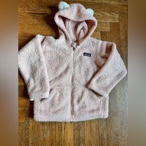 Patagonia Girls Light Pink Fleece Jacket, 5t